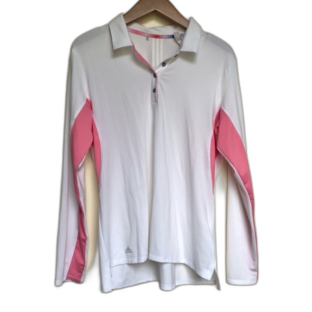 Adidas Lightweight Workout Polo Collared Top Size Large Casual Comfy Gym